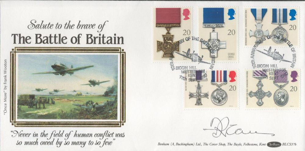 Lot 634: Frank Carey signed The Battle Of Britain FDC....