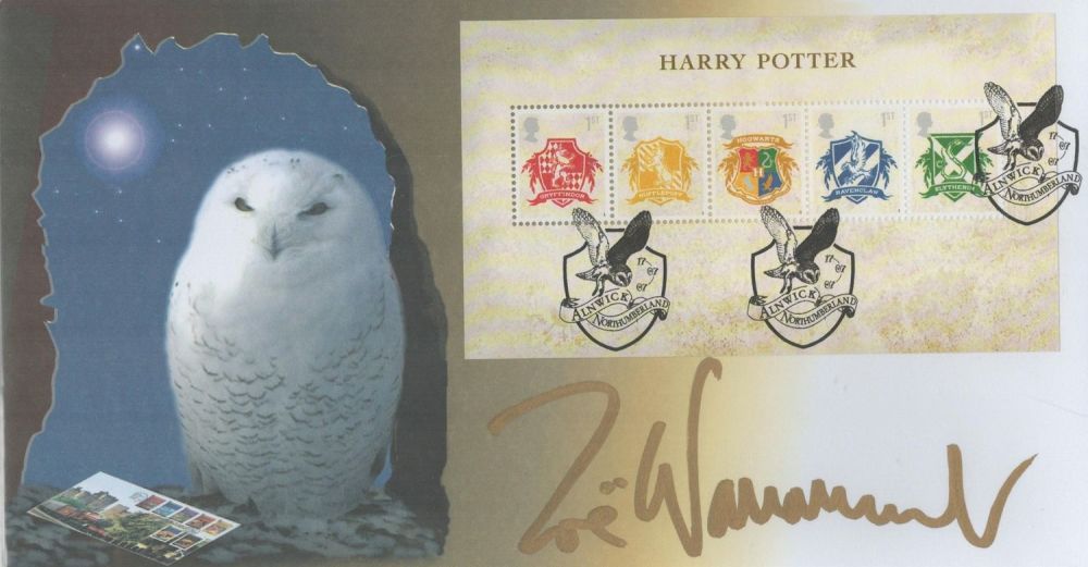 Lot 637: Zoe Wanamaker signed Harry Potter FDC. Cover number...