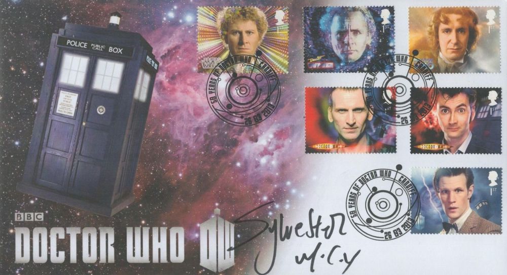 Lot 639: Sylvester McCoy signed Doctor Who FDC. Includes 2...