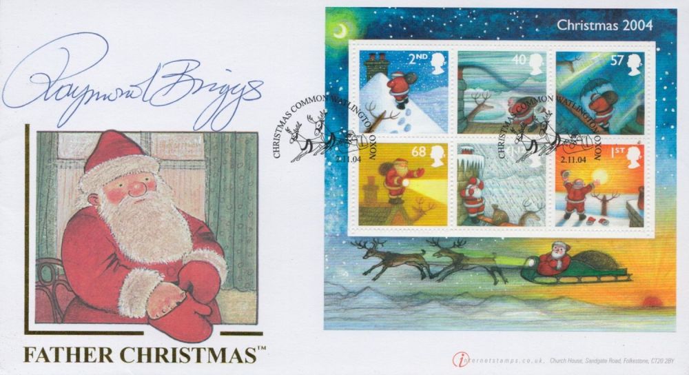 Lot 664: Raymond Briggs signed Father Christmas FDC. 2 Postmarks...