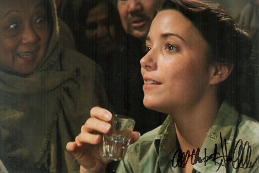 Lot 676: Karen Allen signed 12x8 colour photo. Good condition....