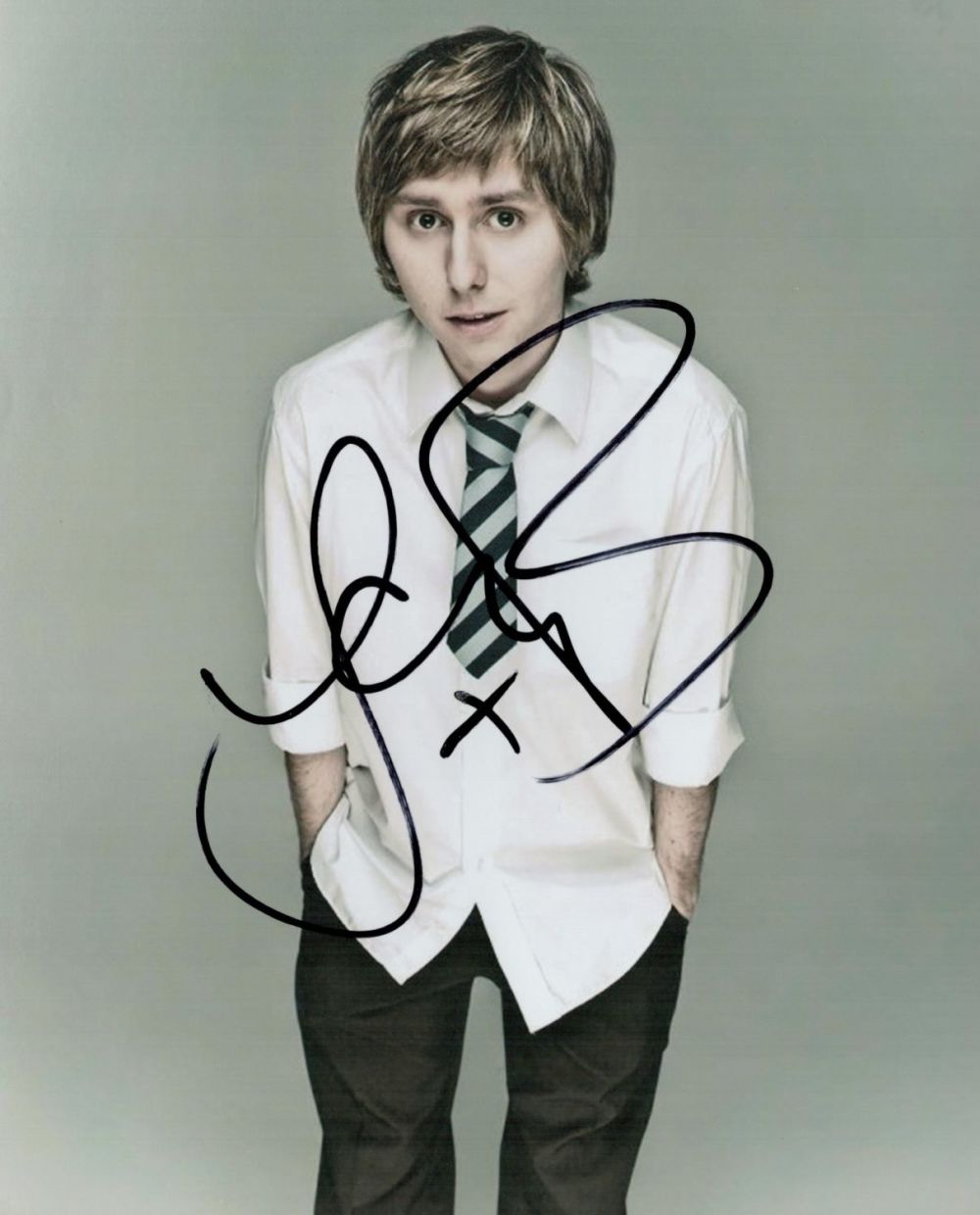 Lot 694: James Buckley signed 10x8 colour photo. Actor. Good...