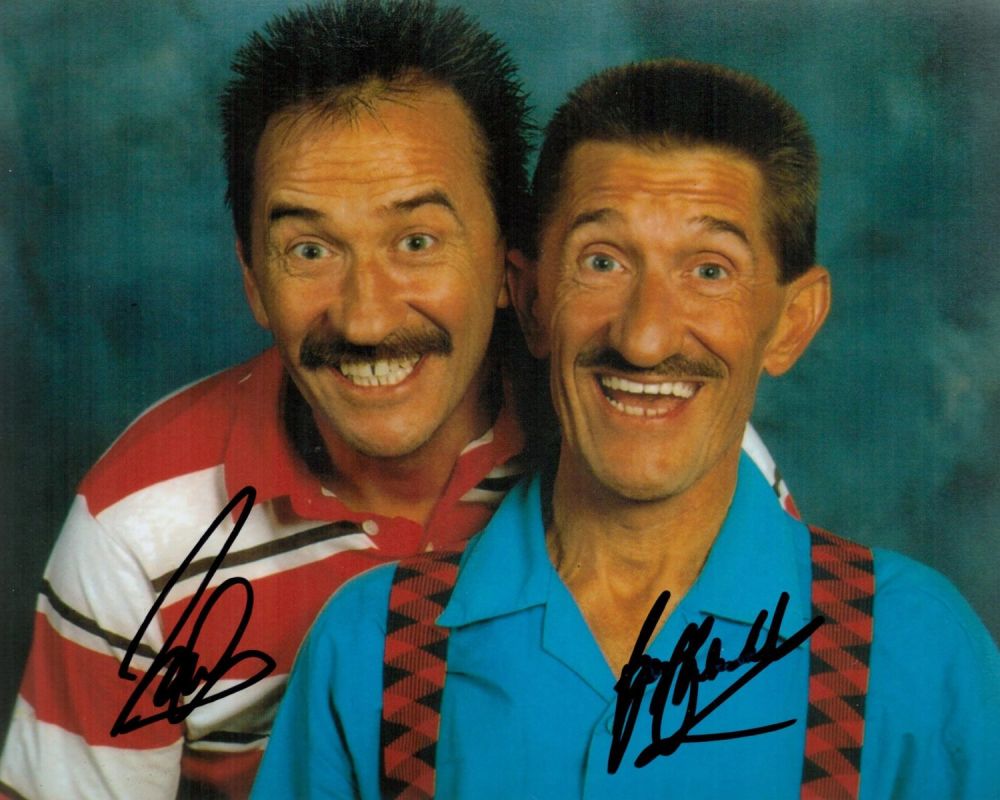 Lot 695: Chuckle Brothers signed 10x8 colour photo. TV personalities....