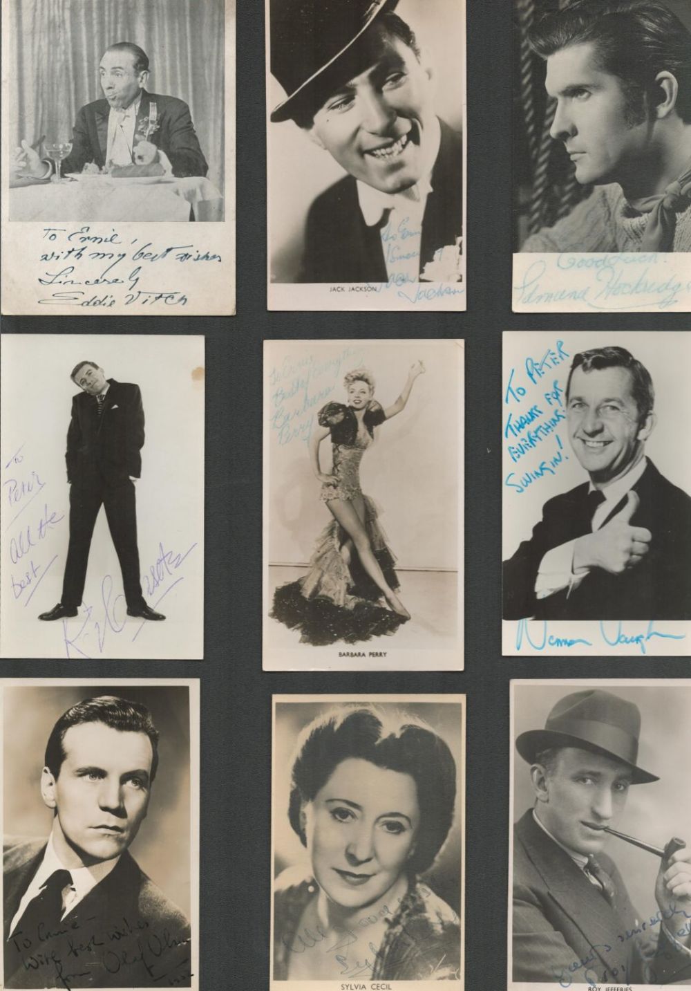 Lot 711: Vintage Entertainment collection 10 signed assorted photos from...