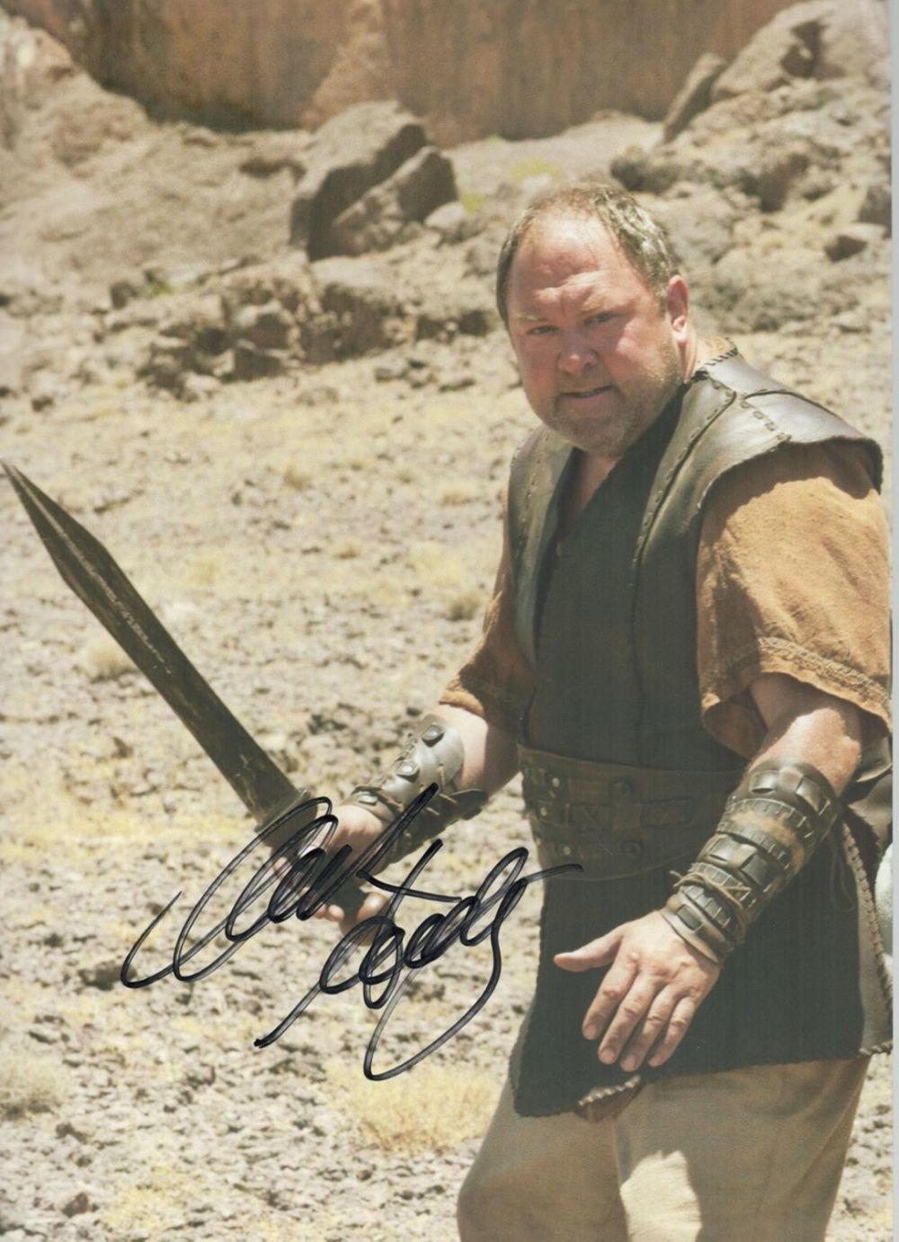Lot 730: Mark Addy signed 12x8 colour photo. Actor. Good...