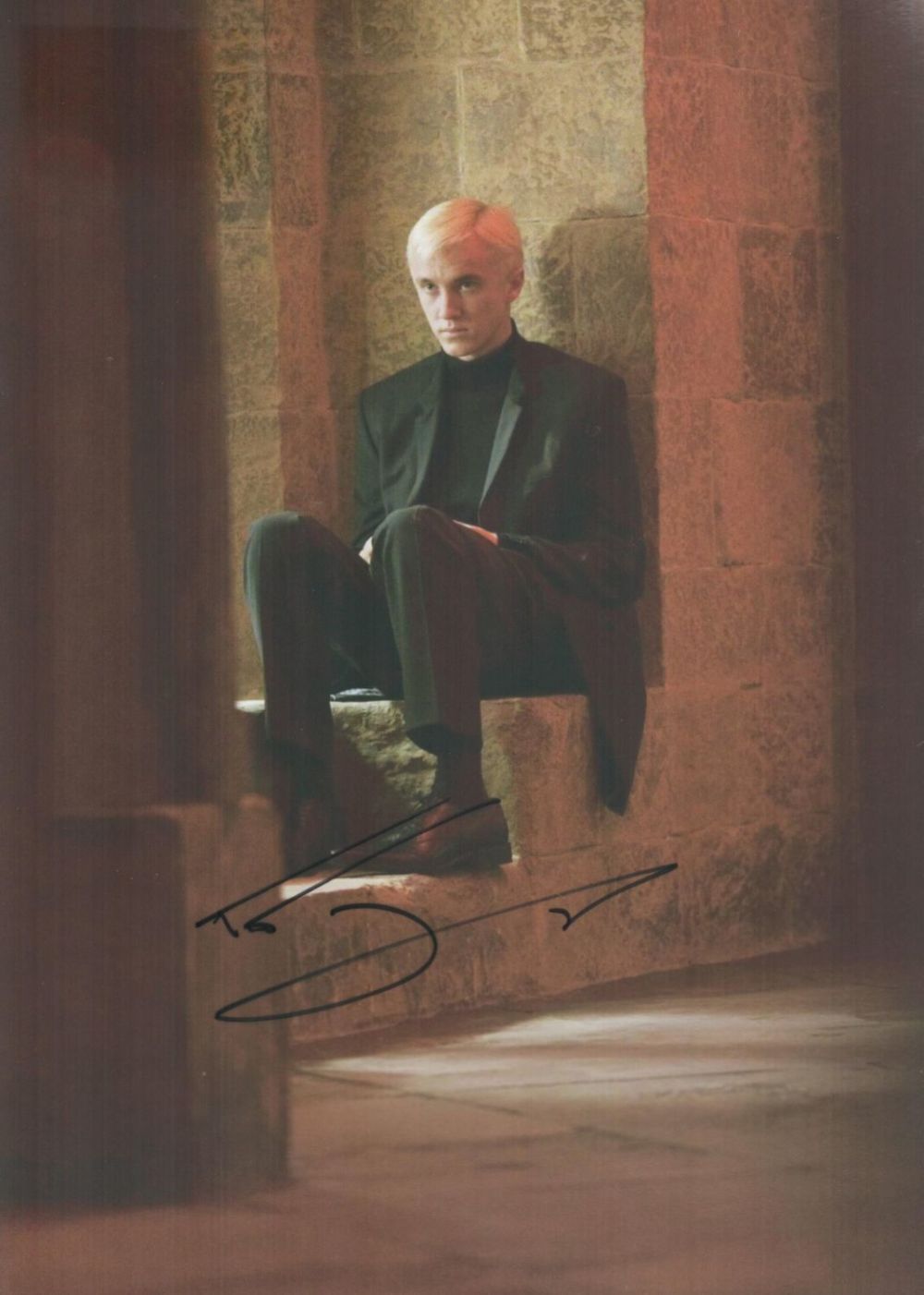 Lot 742: Tom Felton signed 12x8 colour photo. Good condition....