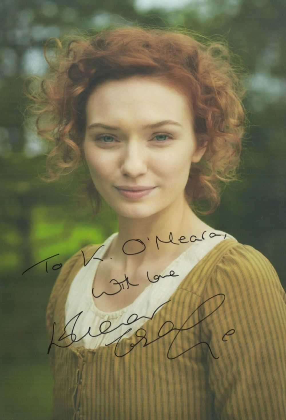 Lot 744: Eleanor Tomlinson signed 12x8 colour photo from Poldark....