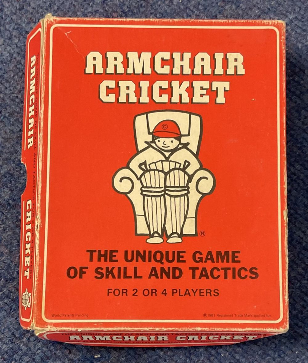 Lot 72: Armchair Cricket The unique game or skills and...
