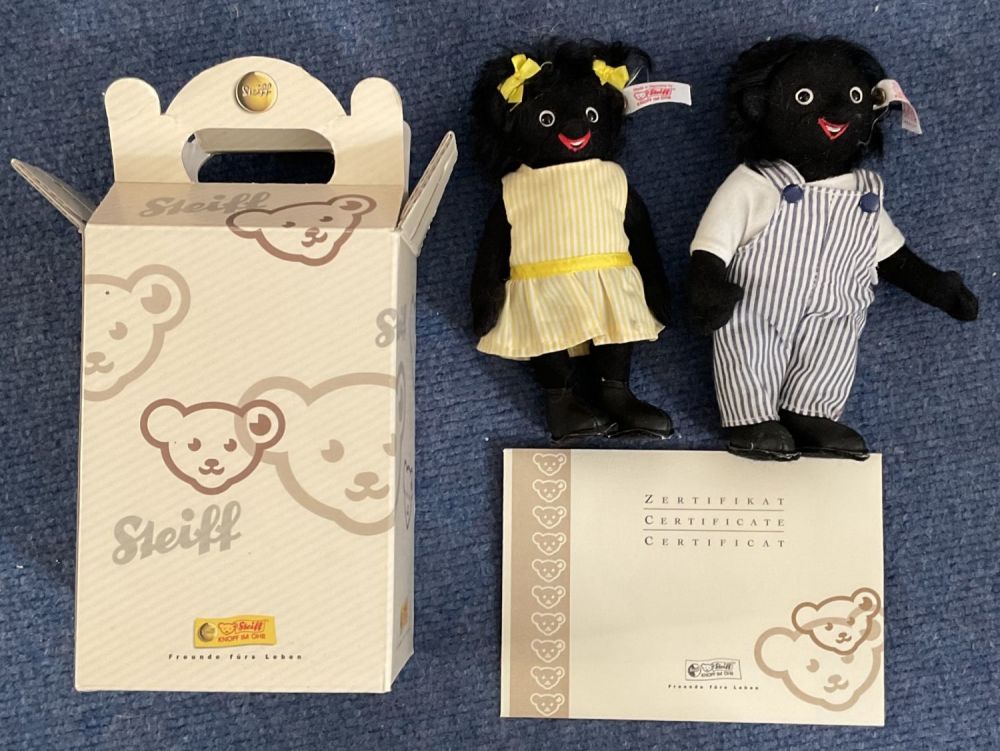 Lot 156: Steiff Pair of Golly kids 2005. Limited edition...