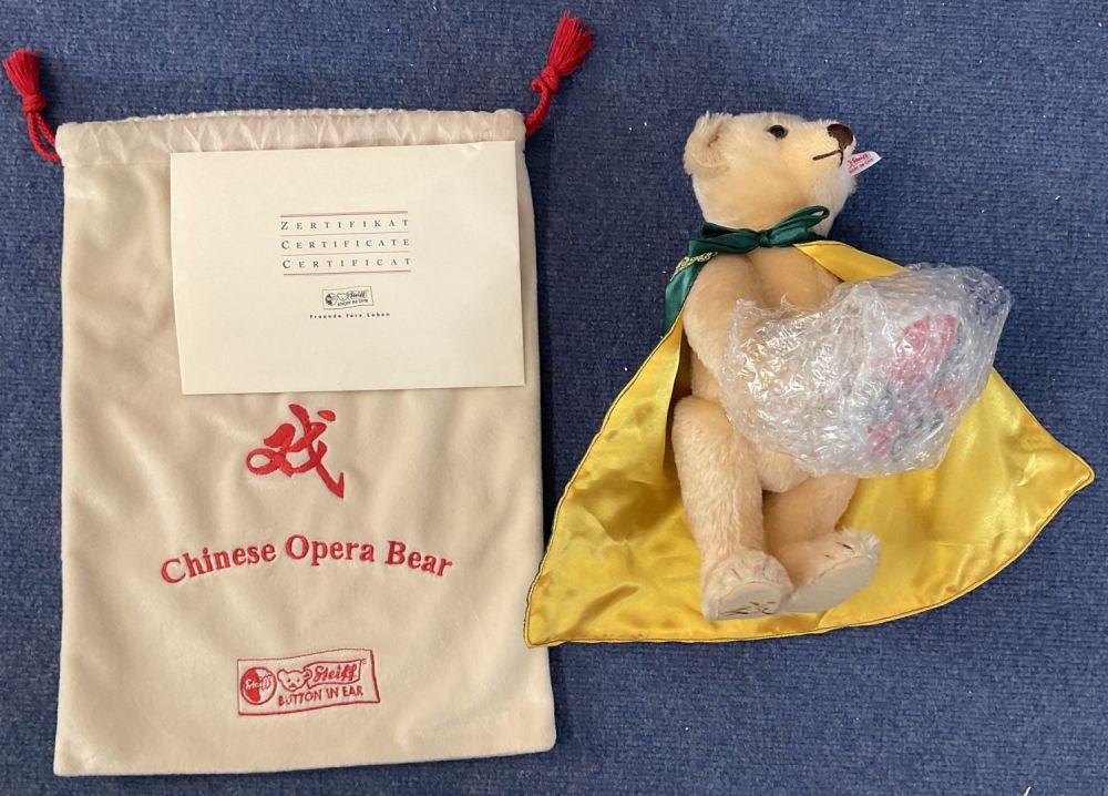 Lot 164: Steiff Chinese Opera Teddy Bear 2003, crème coloured...
