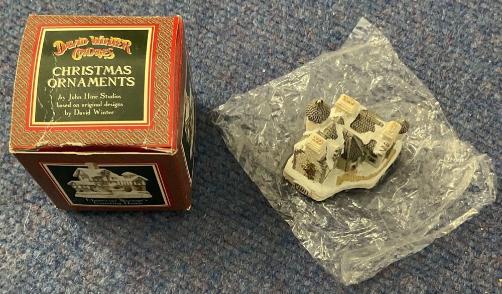Lot 165: David Winter Cottages Christmas Ornaments Hogmanay and Christmas...