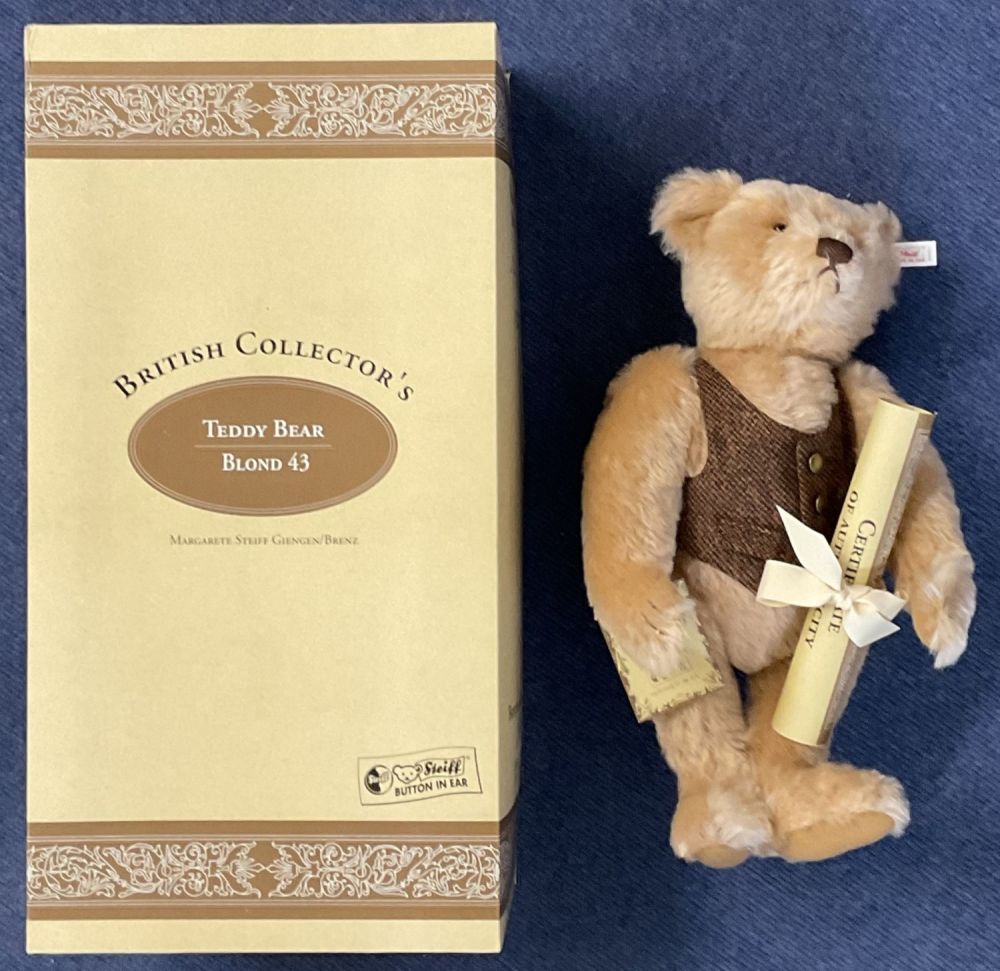Lot 174: Steiff British Collector's 1996 Teddy Bear. Limited edition...