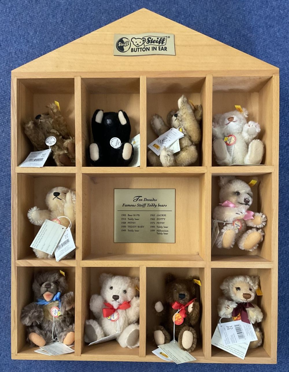 Lot 175: The Ten Decades Famous Steiff Teddy Bears. Comes...