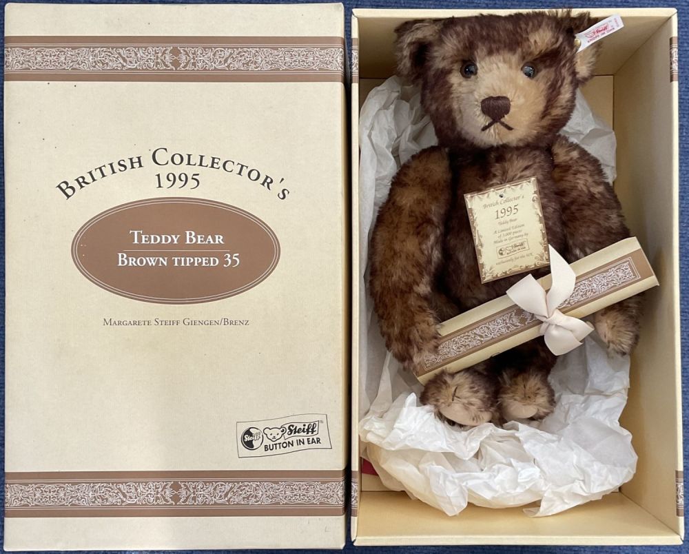 Lot 185: Steiff British Collector's 1995 Teddy Bear. Limited Edition...