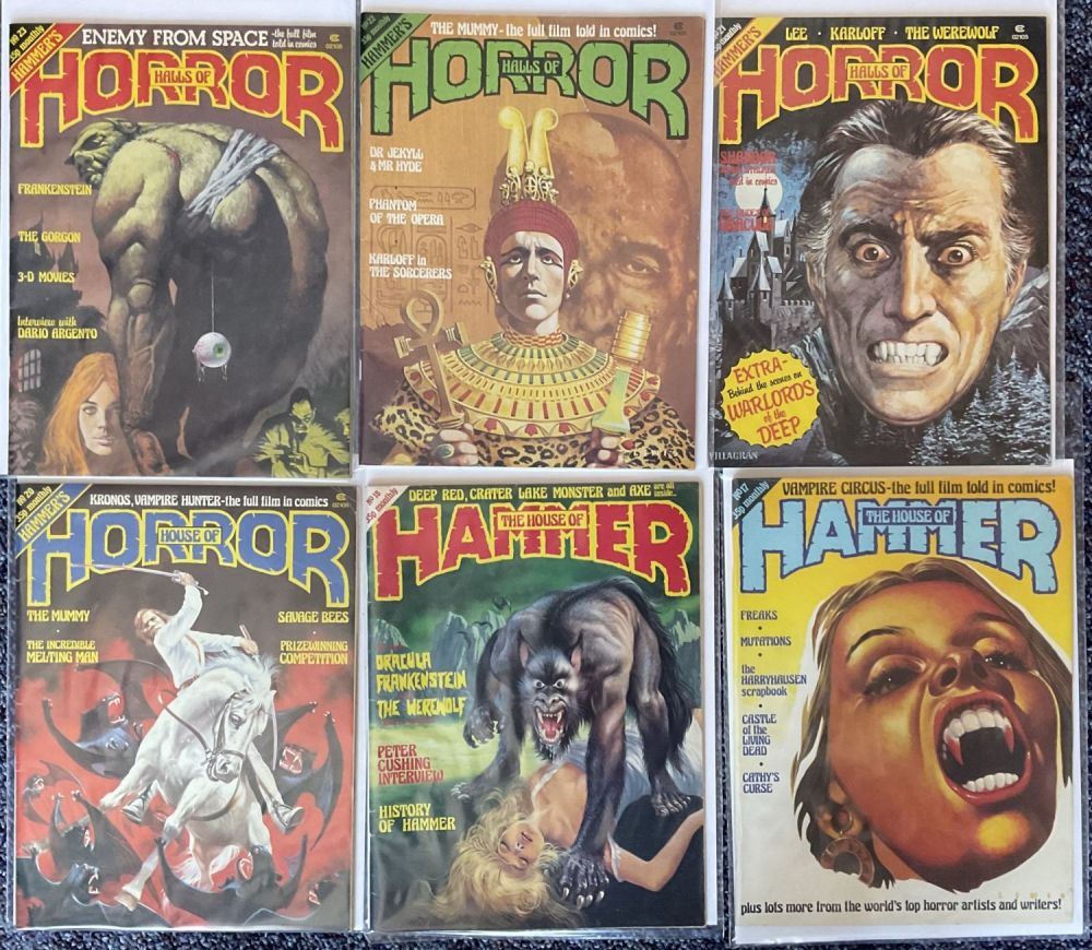 Lot 188: House of Hammers Magazines 5 Comic book collection,...