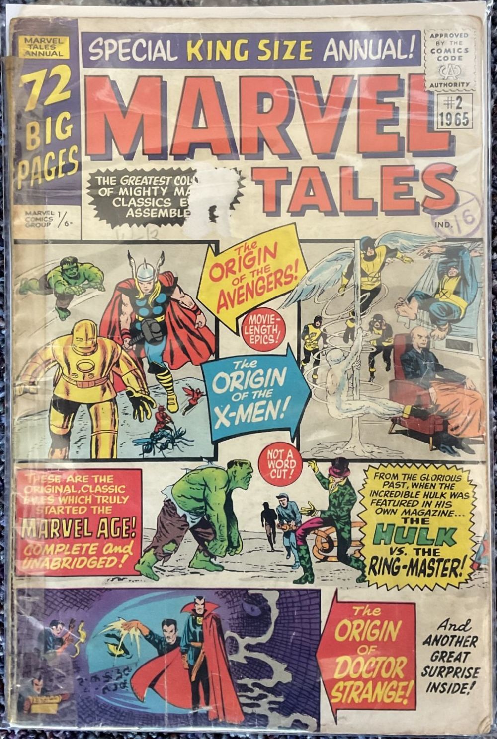 Lot 198: Marvel Tales Annual. Special King size Annual Marvel...