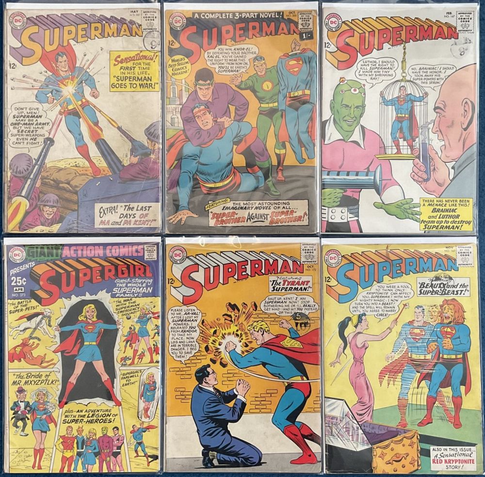 Lot 202: Silver Age DC Superman National Comics. 6 Magazine...