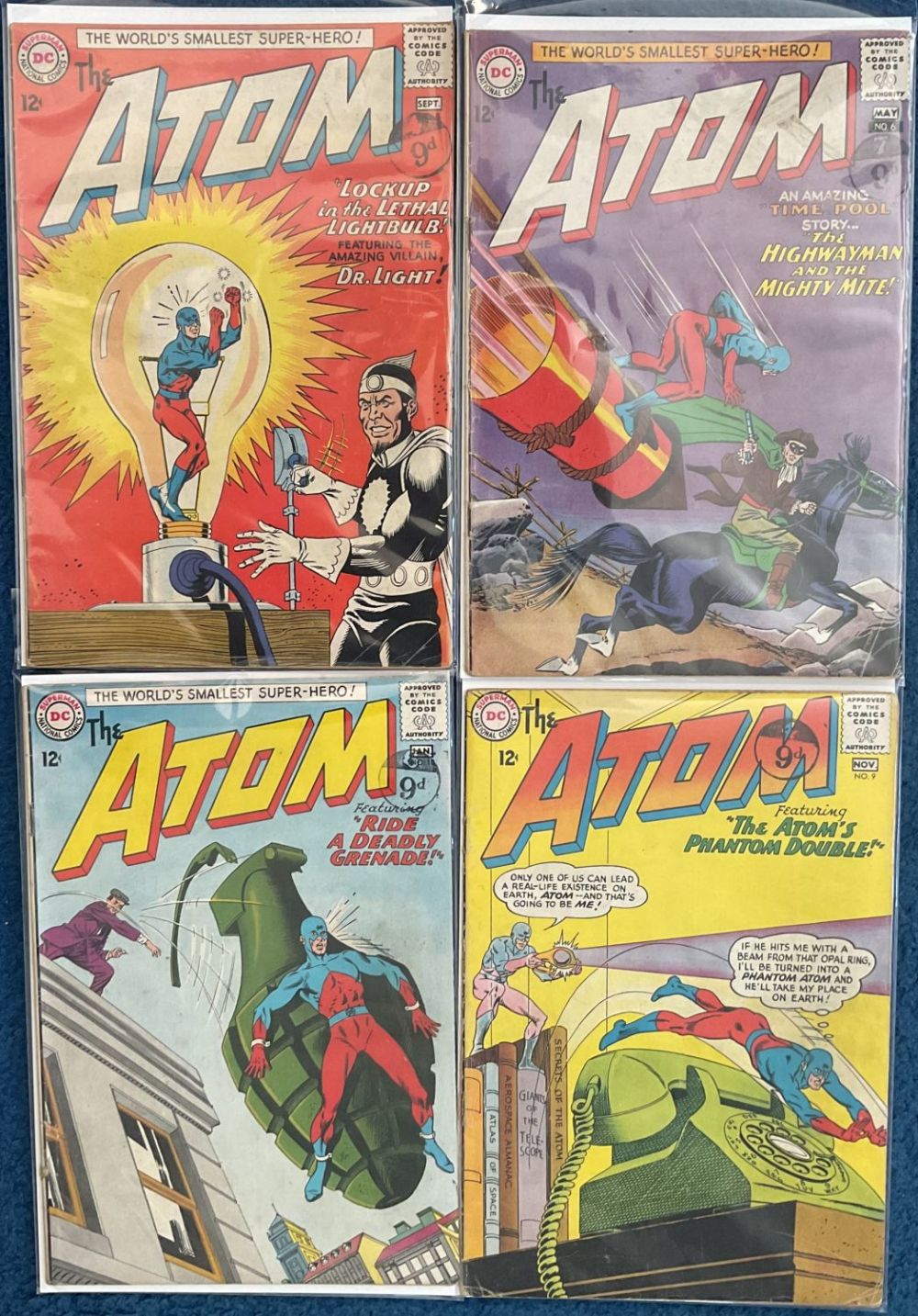 Lot 209: Silver Age DC Superman Comics. 4 Atom comics...