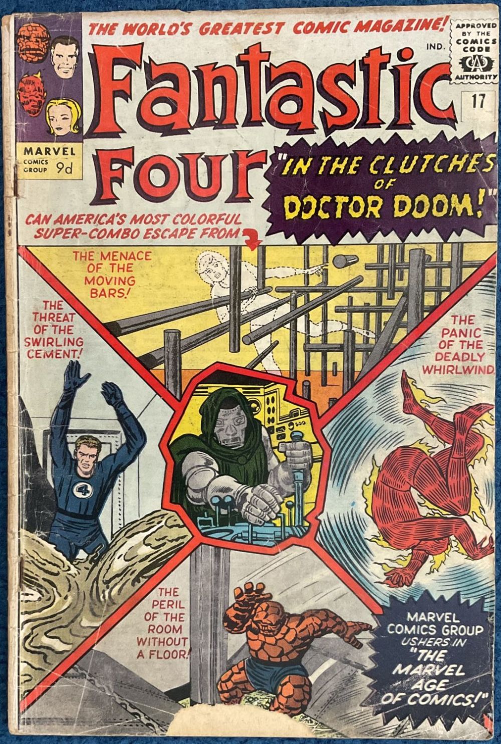 Lot 221: Fantastic Four 17 Marvel comic. Vol 1 No.17...