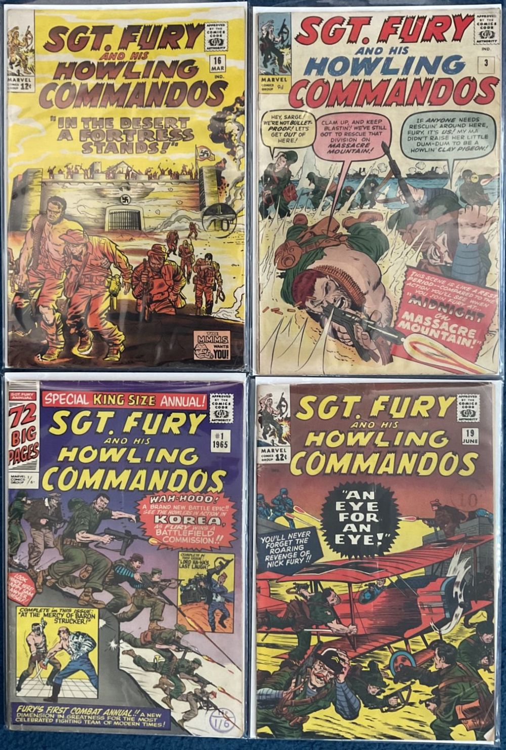Lot 235: Marvel Silver Age 4 SGT. Fury comics. Marvel...