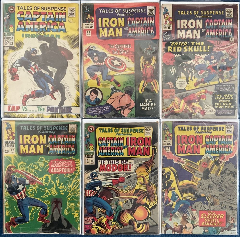 Lot 237: Marvel Silver Age 6 Tales of Suspense Comics....
