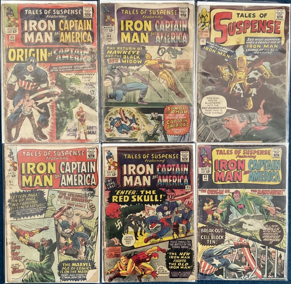 Lot 238: Marvel Silver Age 6 Tales of Suspense Comics....