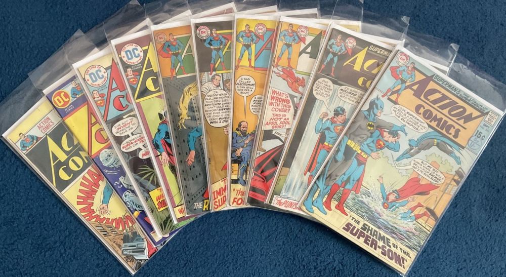 Lot 244: Bronze Age 10 DC Action Comics. Superman DC...