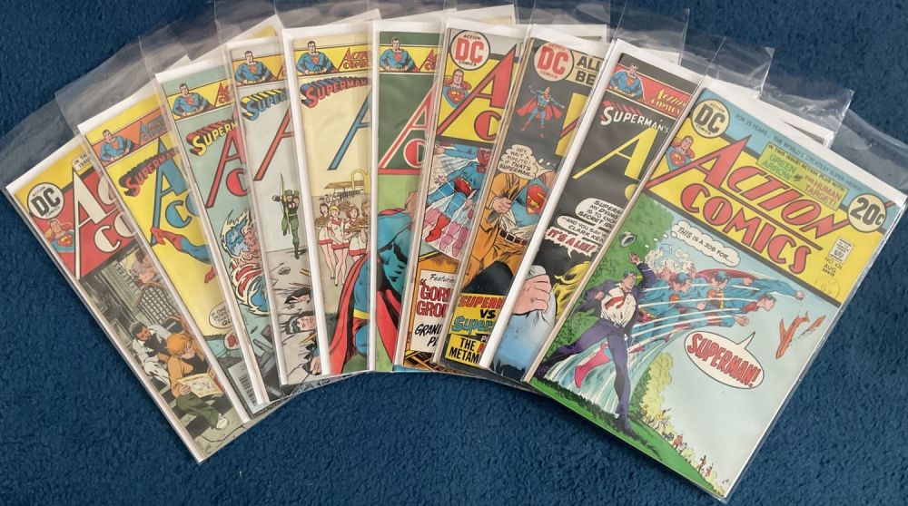 Lot 245: Bronze Age 10 DC Action Comics. Superman DC...