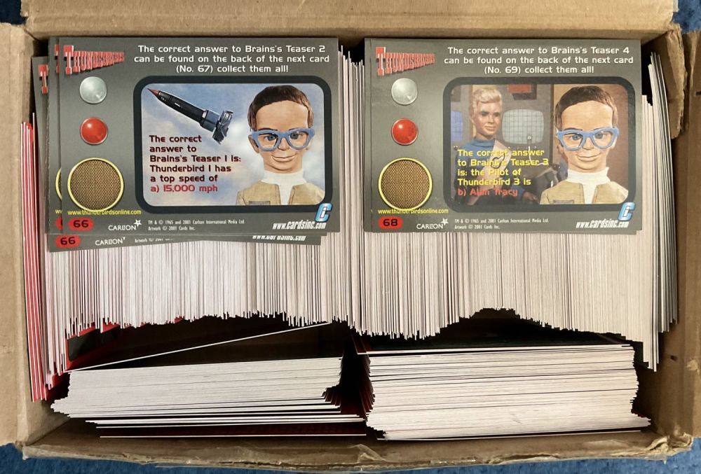 Lot 266: Box of Thunder Birds trading cards over 200...