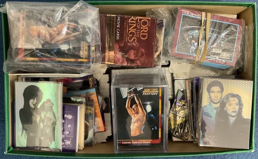 Lot 270: Box of assorted trading cards including Lords of...