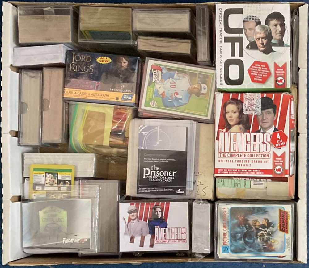 Lot 271: Big box of assorted trading cards including Star...