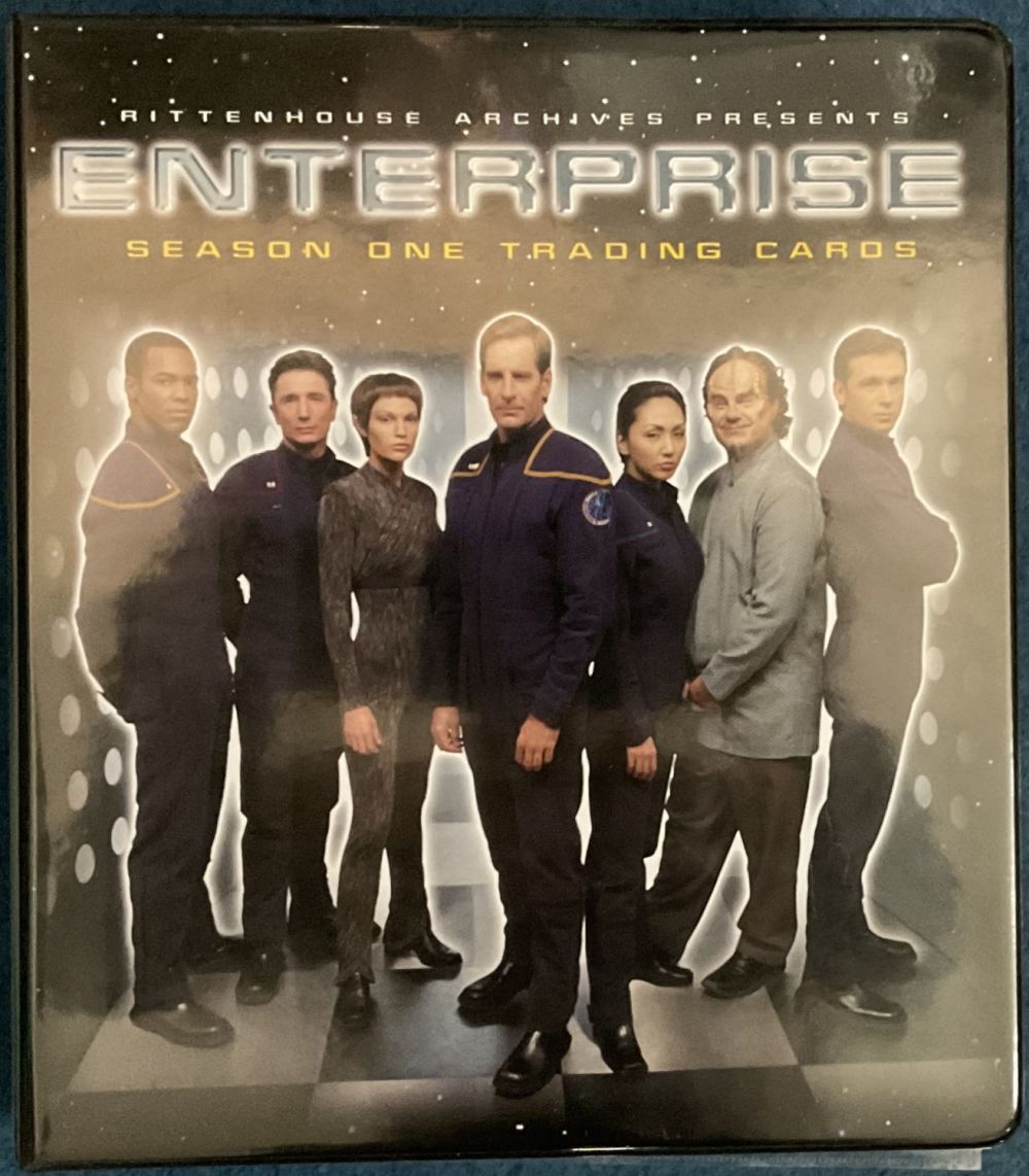 Lot 274: Enterprise season on trading cards in collector's storage...