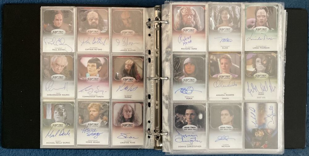 Lot 282: Star Trek collection of trading cards in binder...