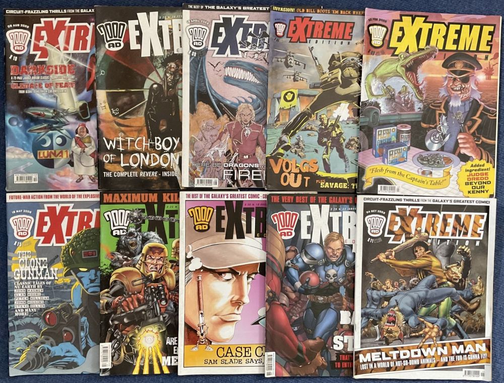 Lot 301: Collection of 10 comics 2000AD Extreme Edition, No.X11...