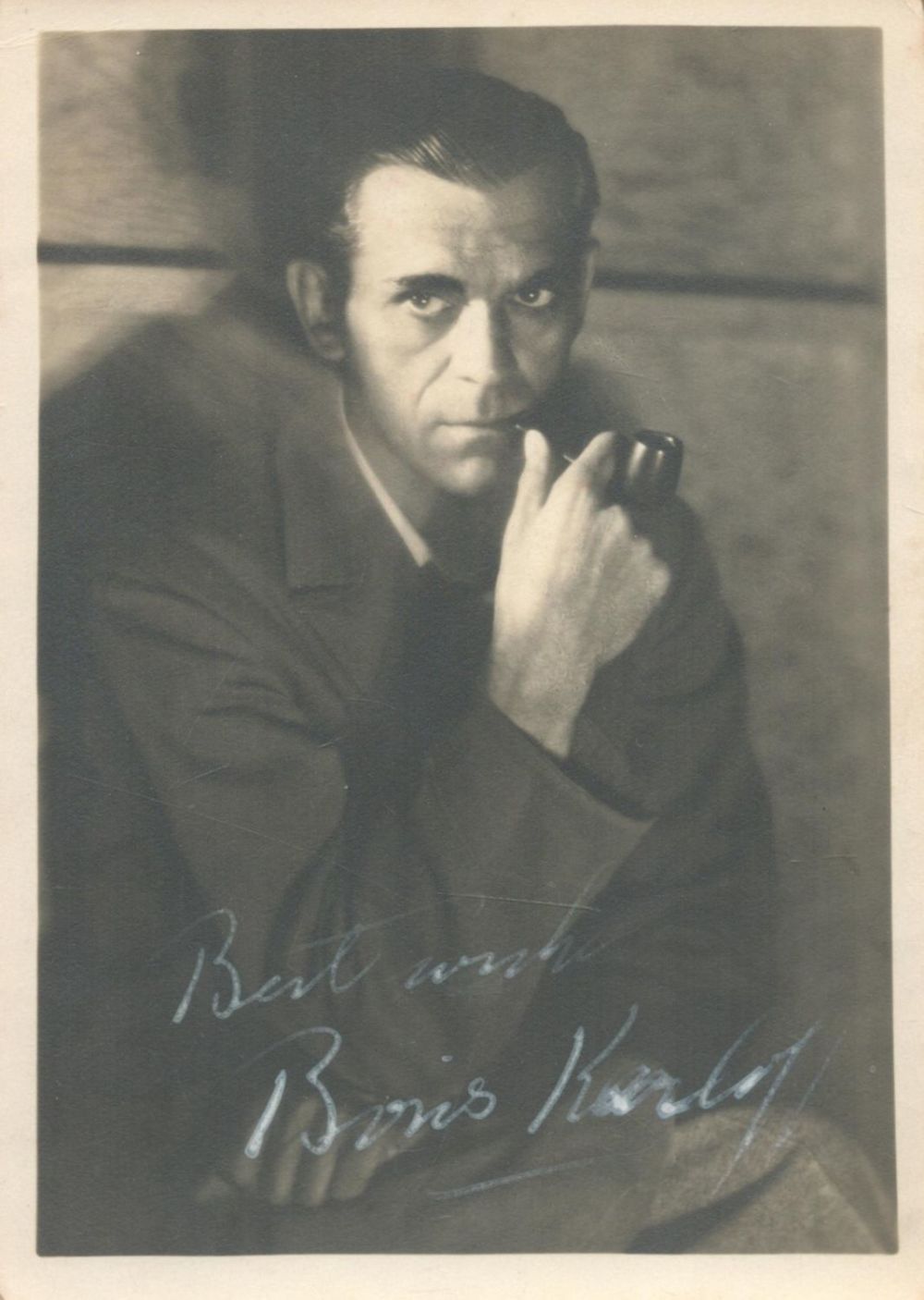 Lot 3: Boris Karloff vintage 7x5 matt photo, a nice...