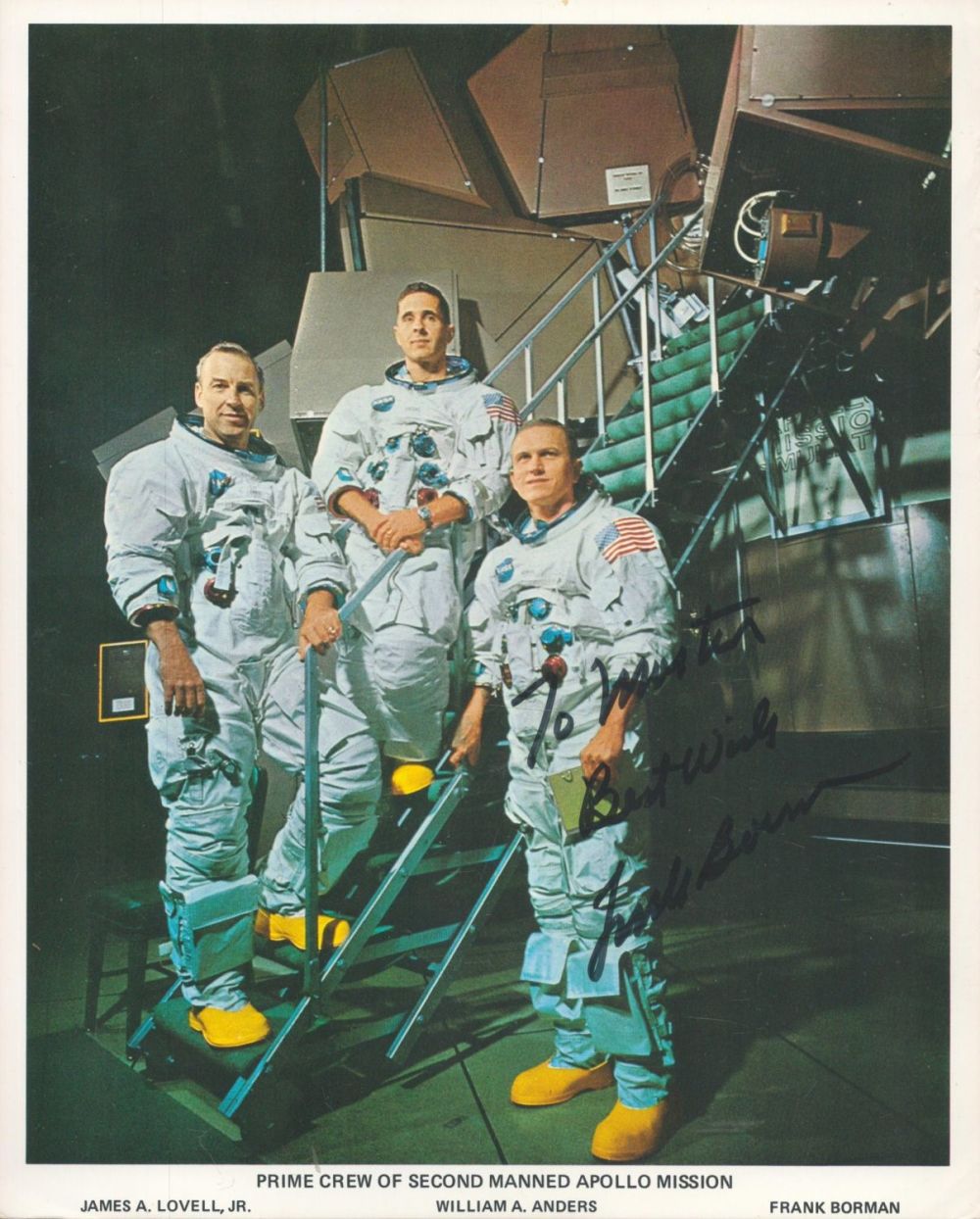 Lot 15: Astronaut Frank Borman signed 10 x 8 inch...