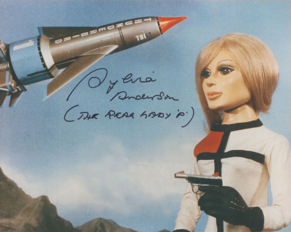 Lot 56: Sylvia Anderson signed 10 x 8 inch colour...
