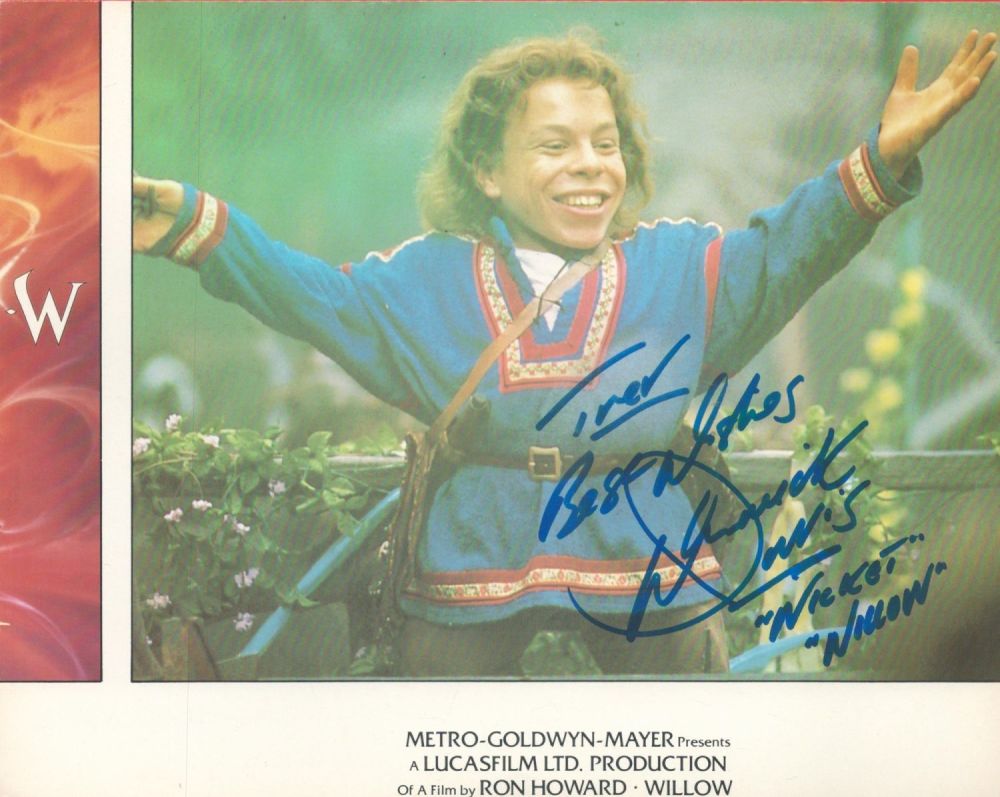 Lot 66: Warwick Davis signed 10 x 8 inch colour...