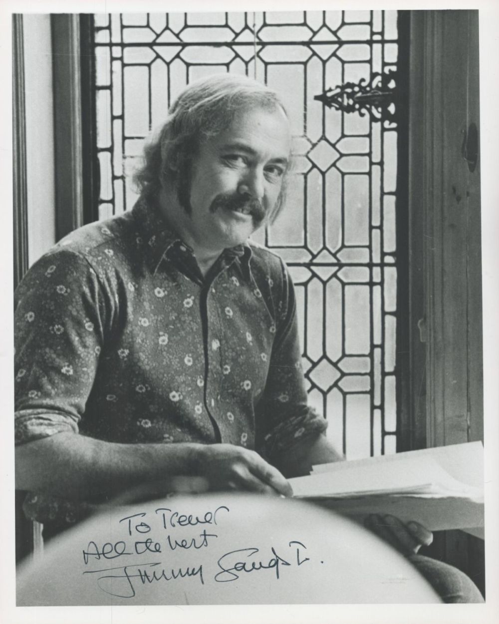 Lot 69: Jimmy Sangster signed 10 x 8 inch b/w...