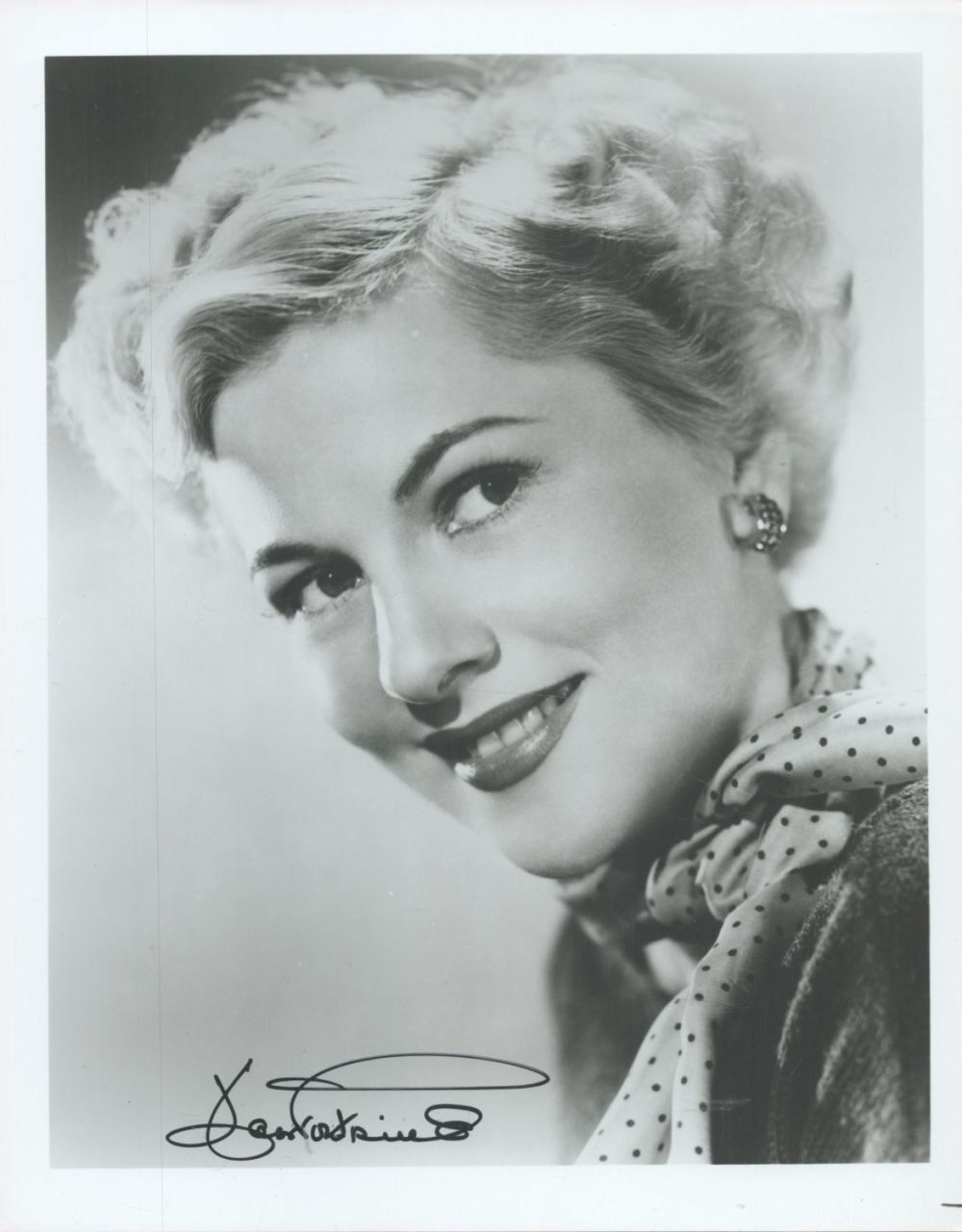 Lot 72: Joan Fontaine signed 10 x 8 inch b/w...