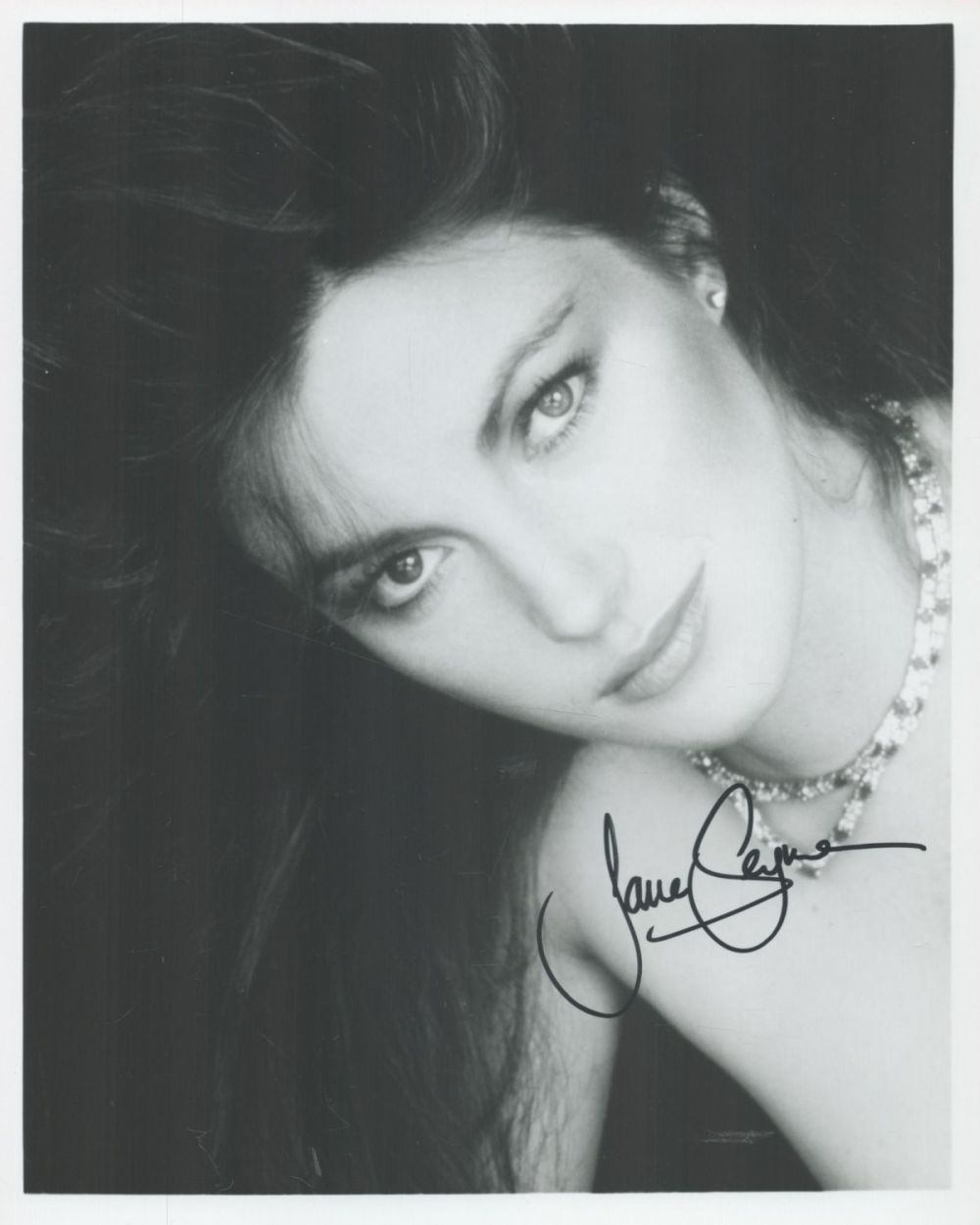 Lot 82: Jane Seymour signed 10 x 8 inch b/w...