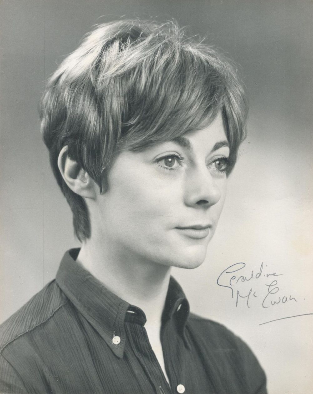 Lot 90: Geraldine McEwan signed 10 x 8 inch b/w...