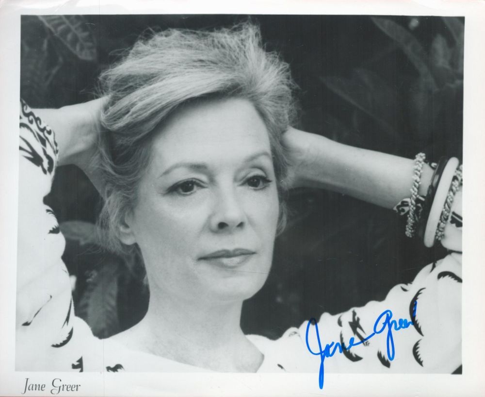 Lot 92: Jane Greer signed 10 x 8 inch b/w...
