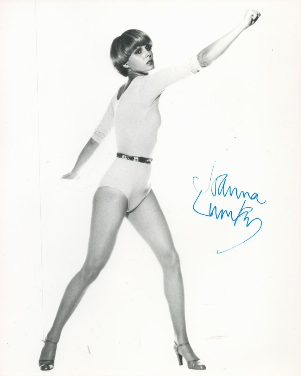 Lot 104: Joanna Lumley signed 10 x 8 inch b/w...