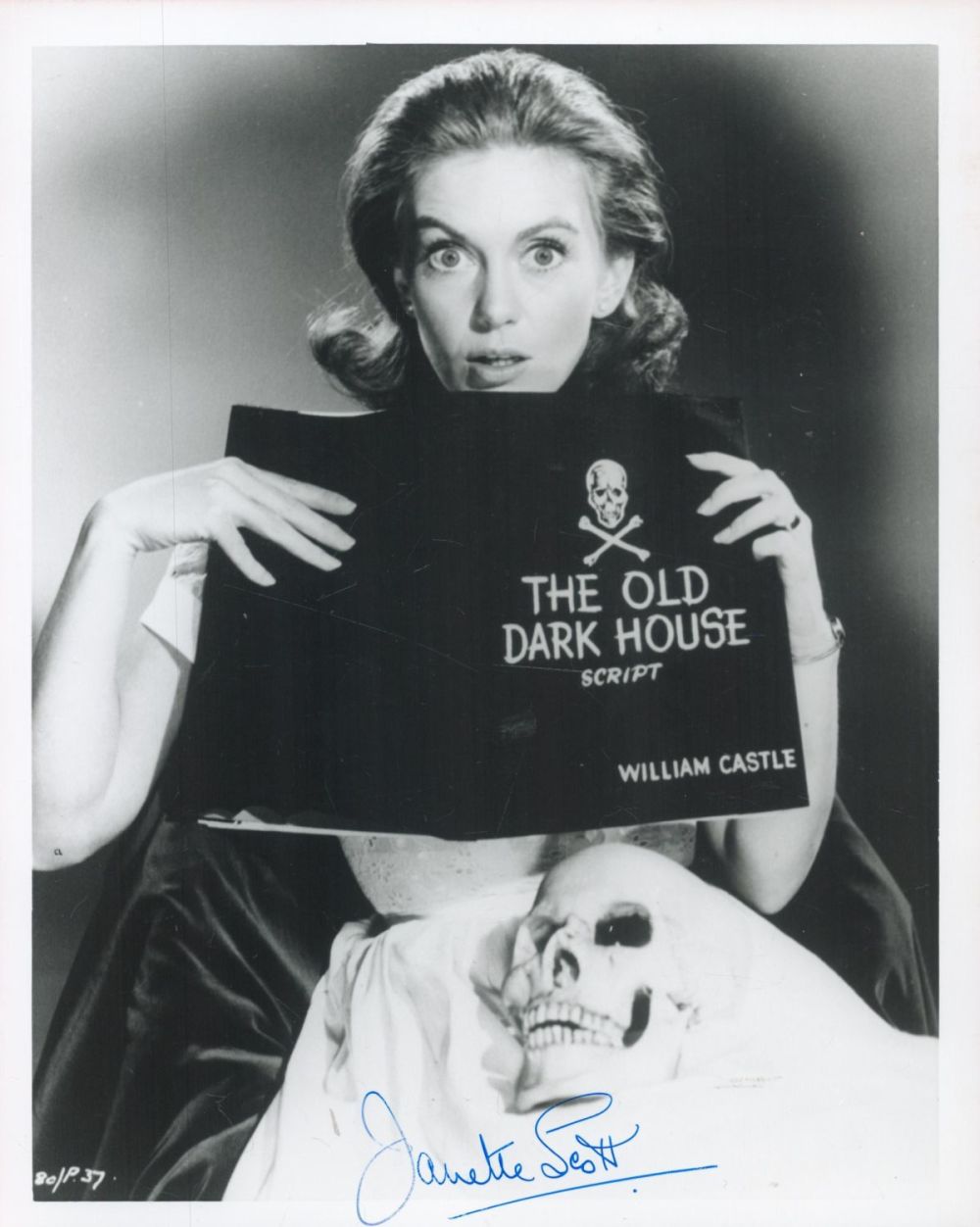 Lot 107: Janette Scott signed 10 x 8 inch b/w...