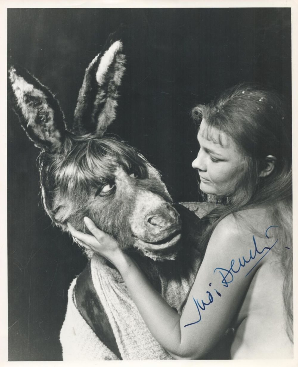Lot 114: Judi Dench signed 10 x 8 inch b/w...