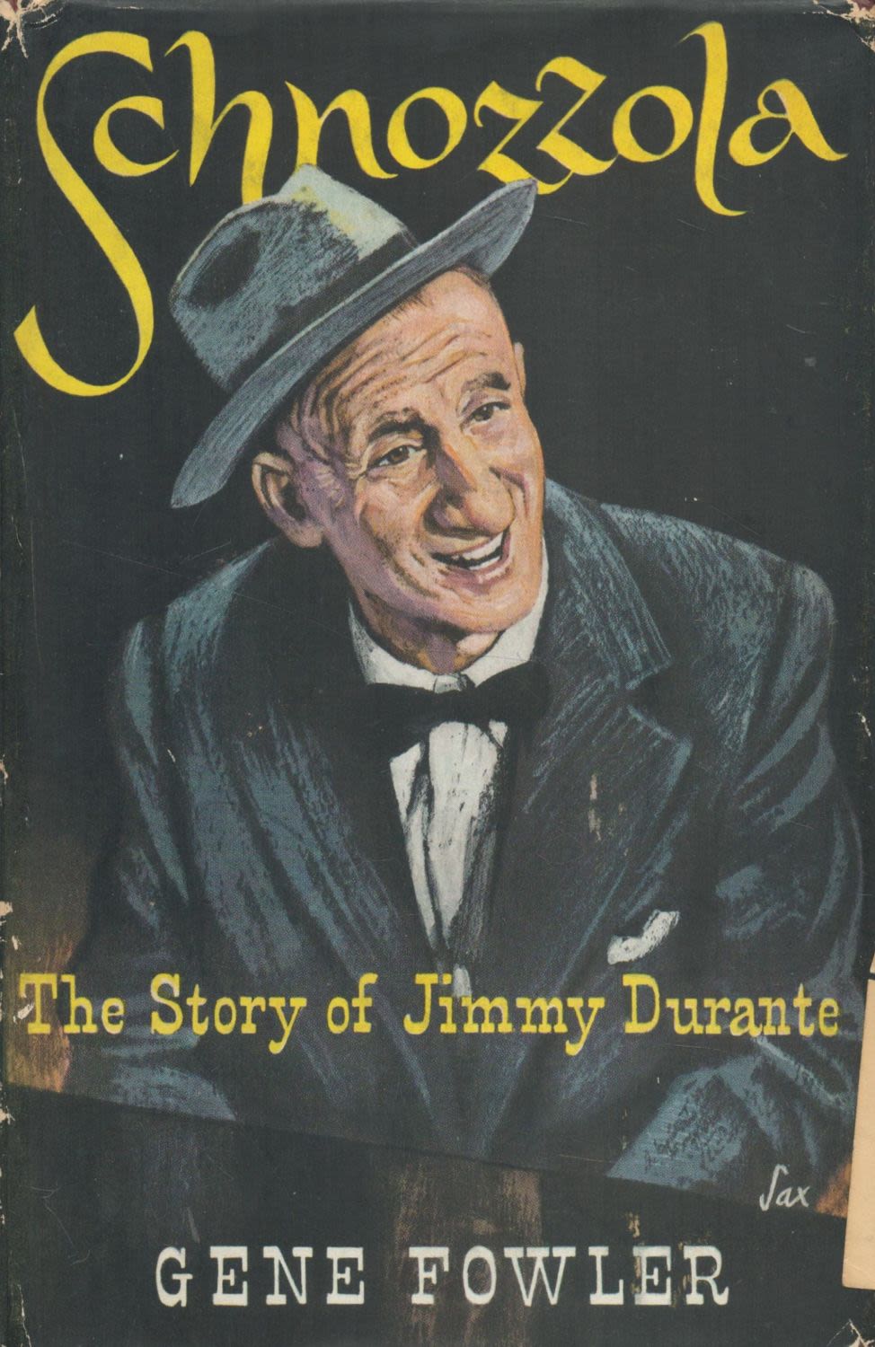 Lot 138: Jimmy Durante Schnozzola by Gene Fowler, first edition...