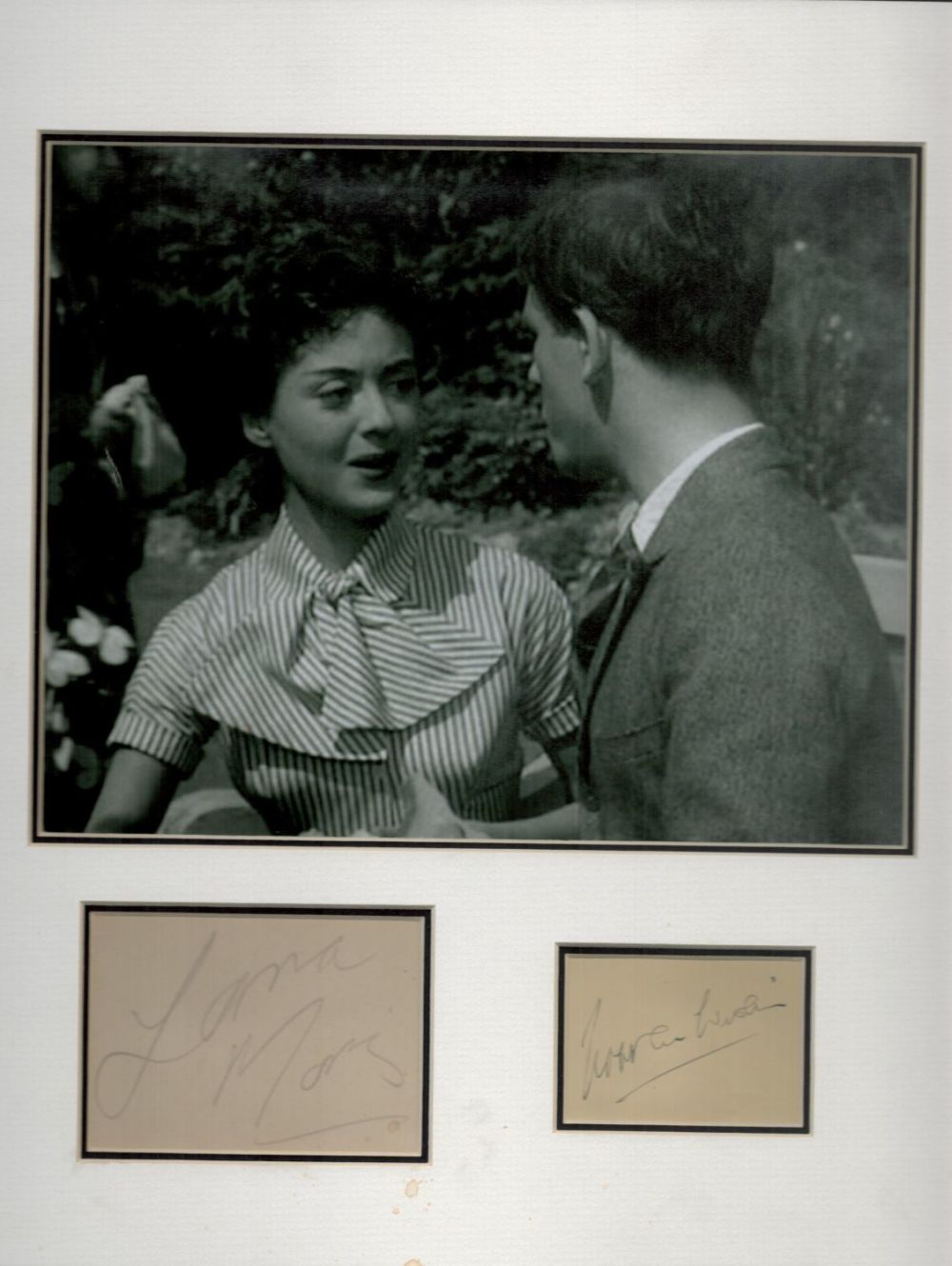 Lot 67: Lana Morris and Norman Wisdom Signed Signature Piece...