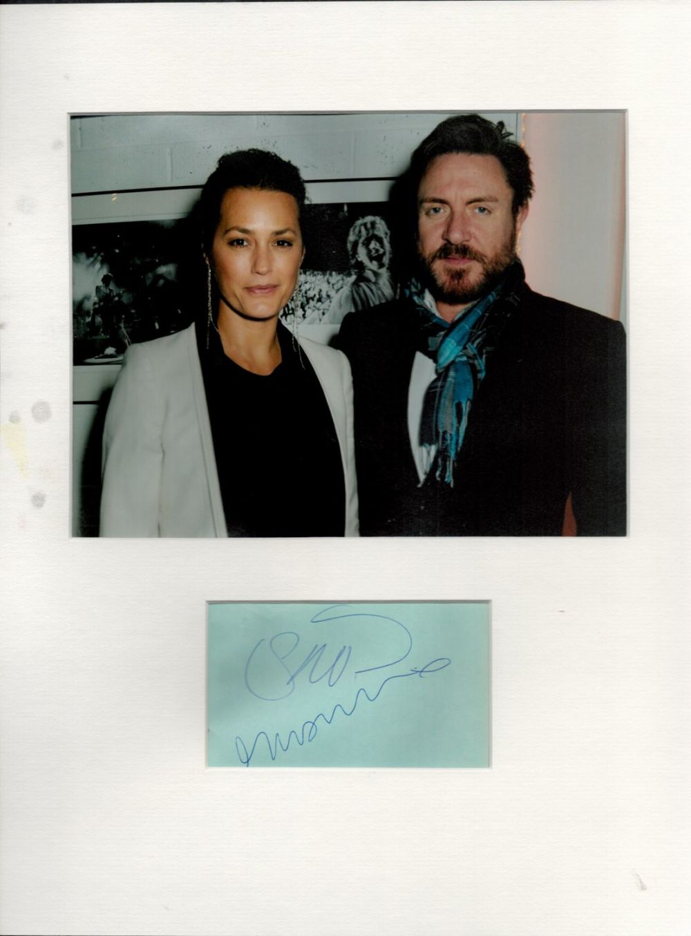 Lot 136: Simon and Yasmin Le Bon matted signature piece