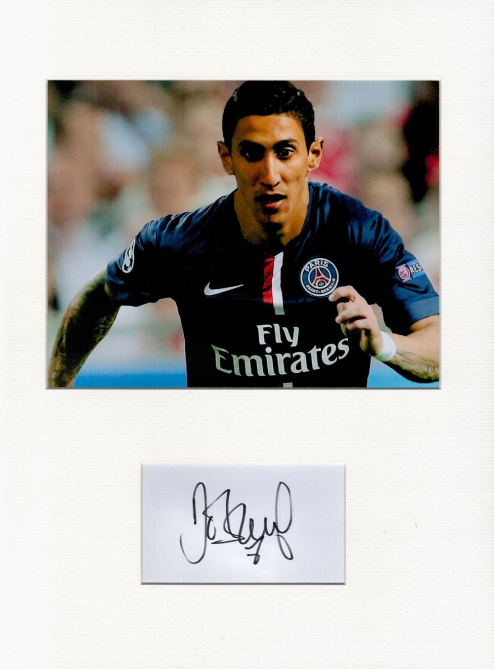 Lot 181: Football Angel Di Maria 16x12 overall Paris St...